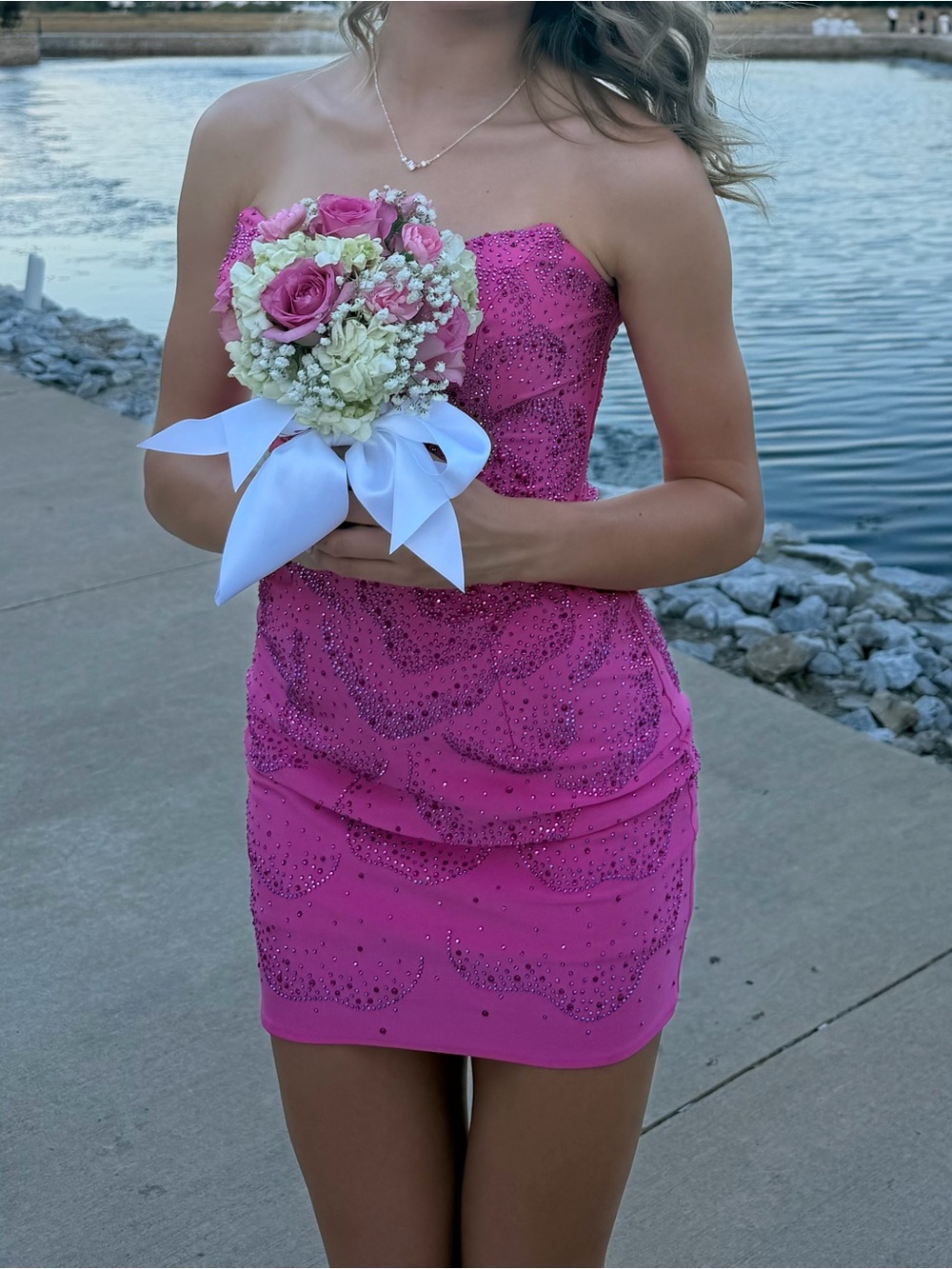 Fuchsia Hoco Party Dress